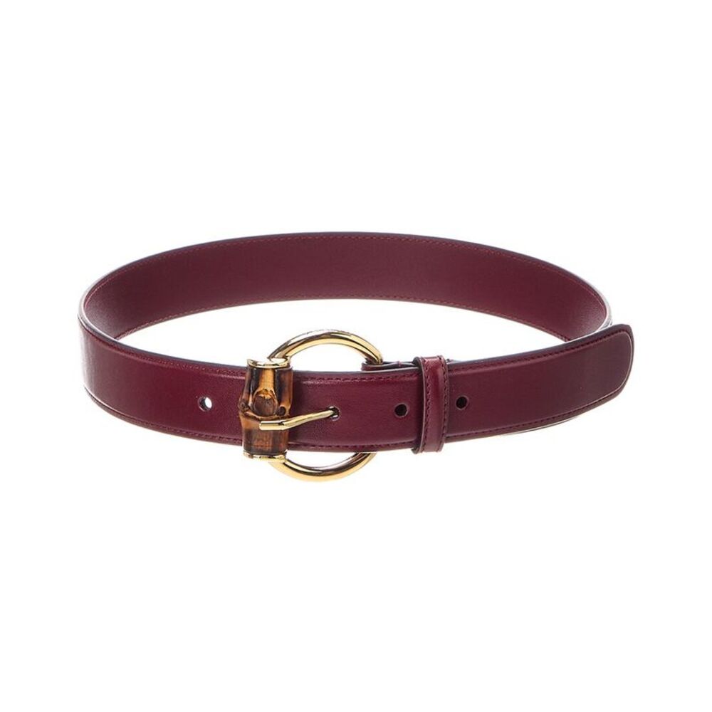 Gucci Bamboo Leather Belt, Red